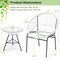 3-Piece White Acapulco Patio Set with 2 Chairs & Tempered Glass Table